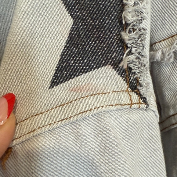 Star Pattern Denim Jacket - Picture 2 of 4